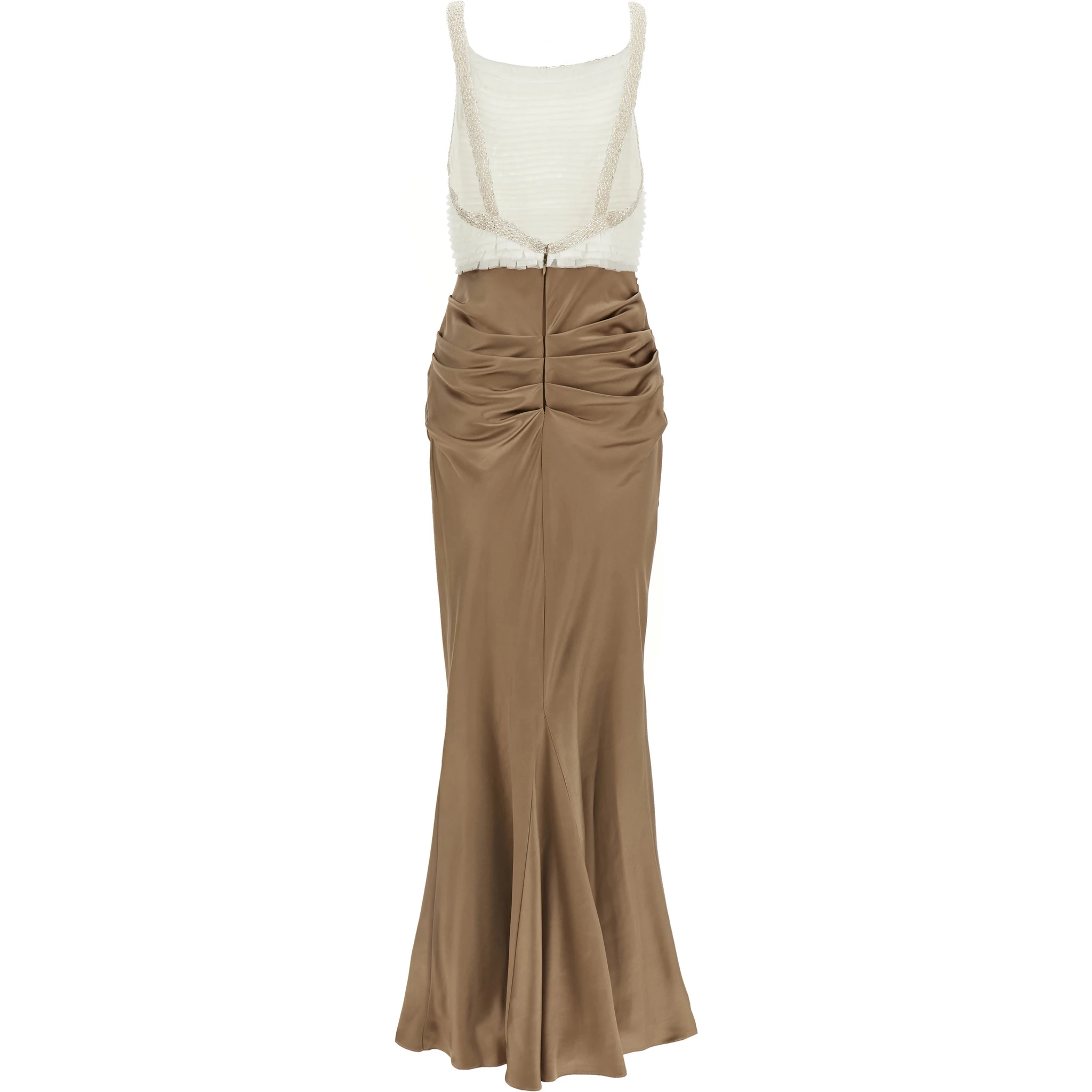 Multicolor Polyester Long Dress