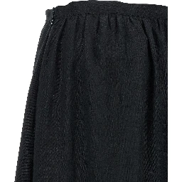 Black Linen Mini Skirt