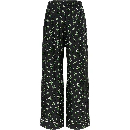 Black Silk Casual Pants