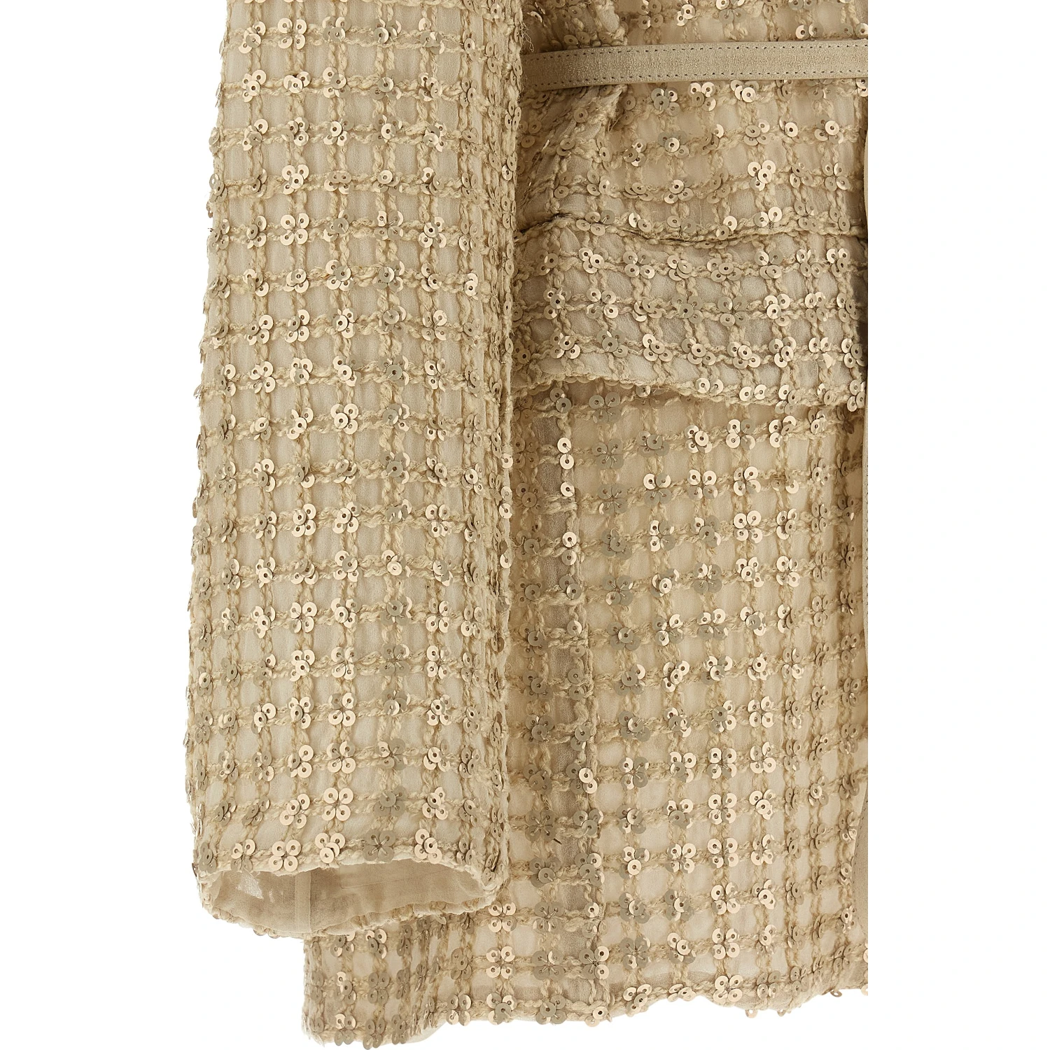 Beige Silk Blazer