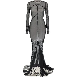Black Nylon Long Dress