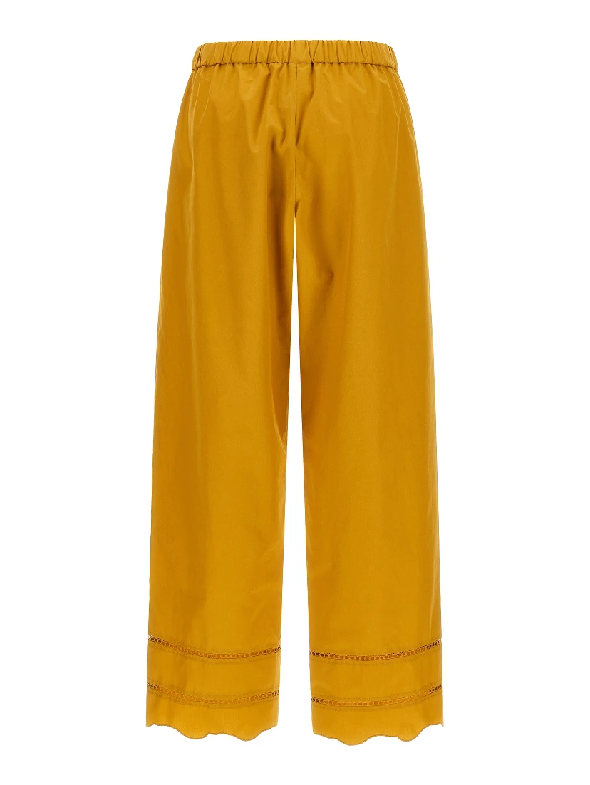 Bicolor Cotton Casual Pants