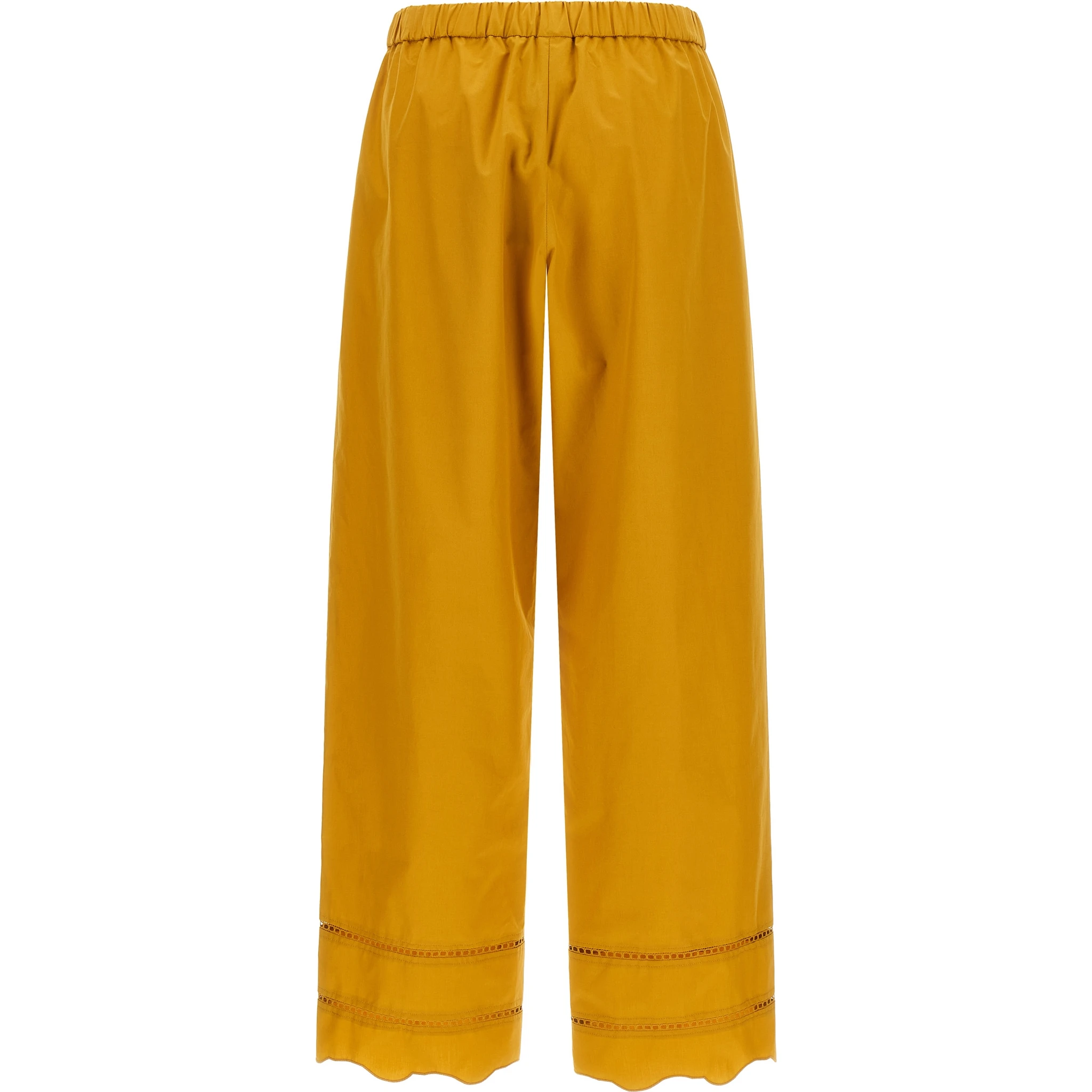 Bicolor Cotton Casual Pants