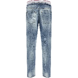 Blue Cotton Relaxed Fit Jeans
