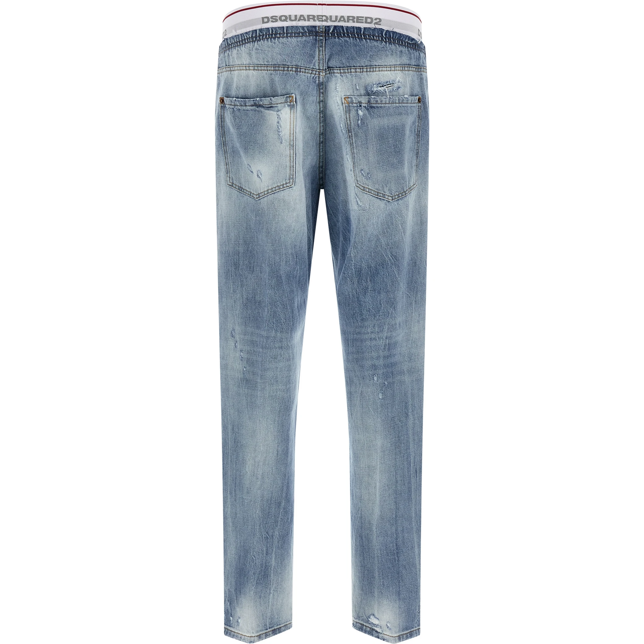 Blue Cotton Relaxed Fit Jeans