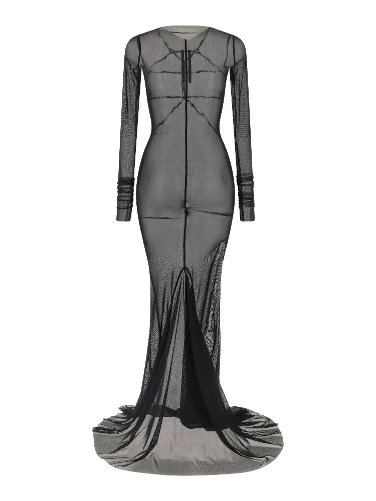 Black Nylon Long Dress alternative