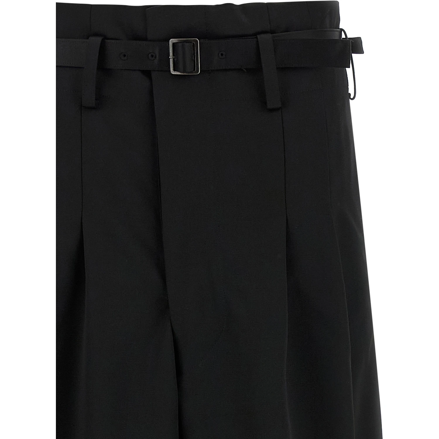 Black Acetate Flared Pants