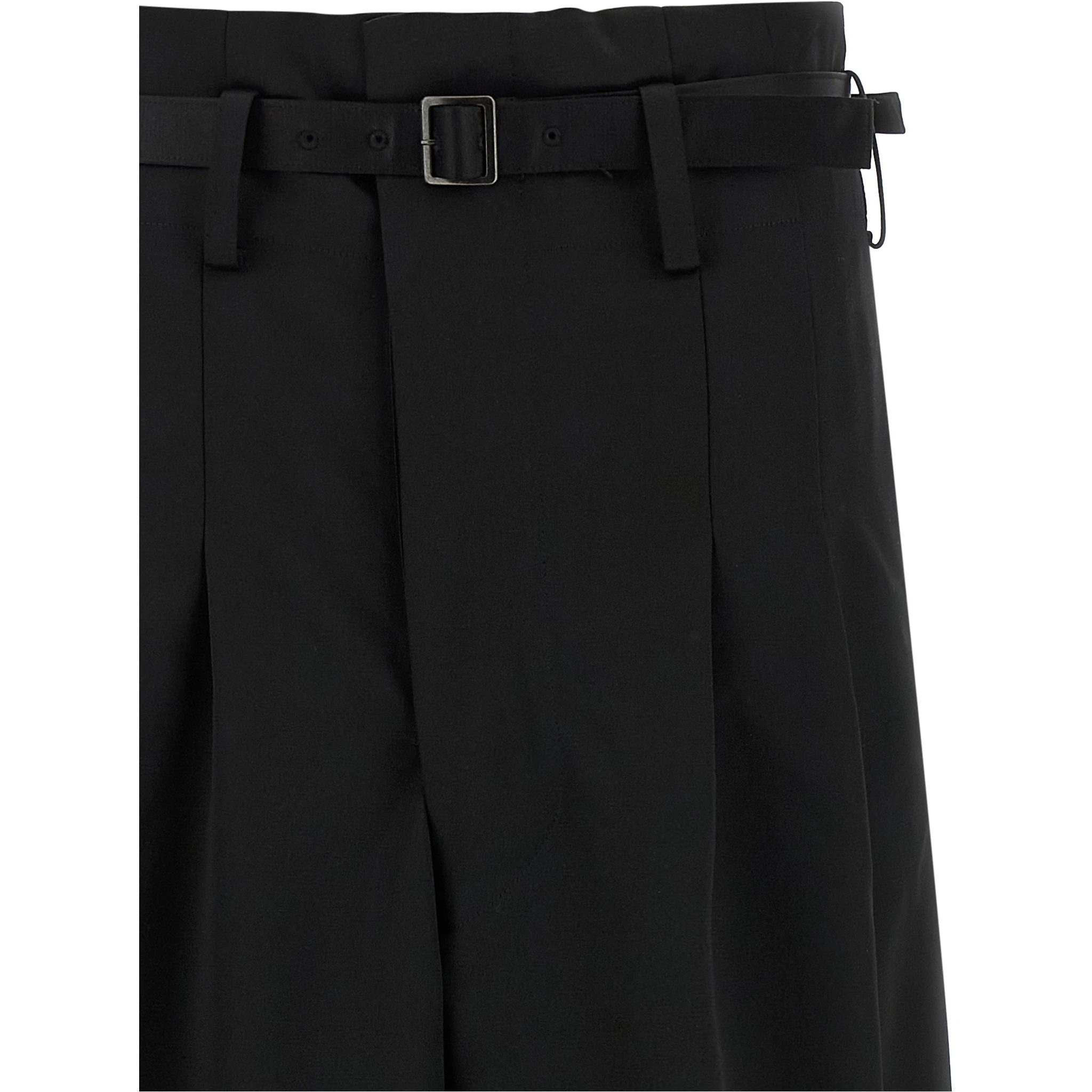 Black Acetate Flared Pants