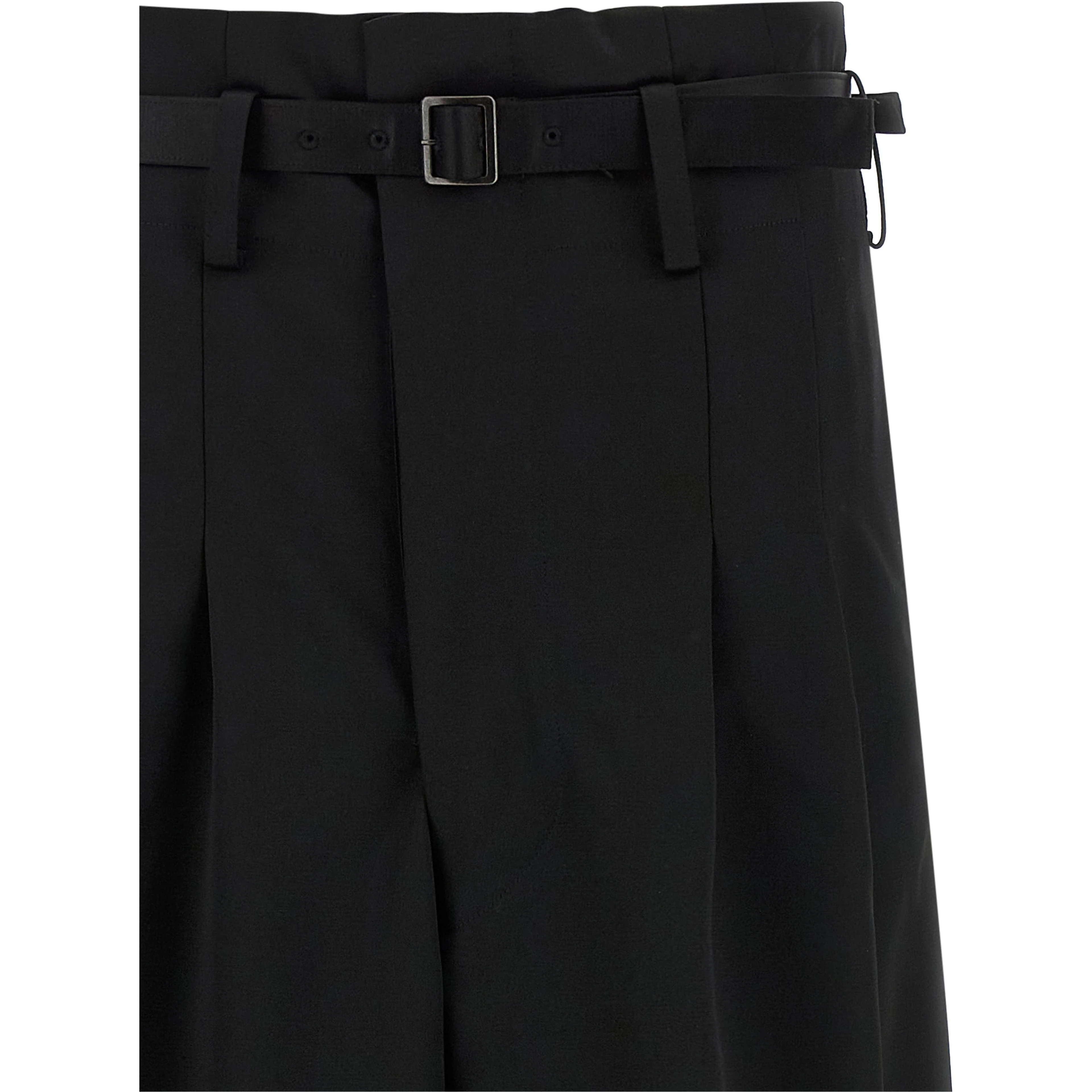 Black Acetate Flared Pants