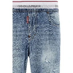 Blue Cotton Relaxed Fit Jeans