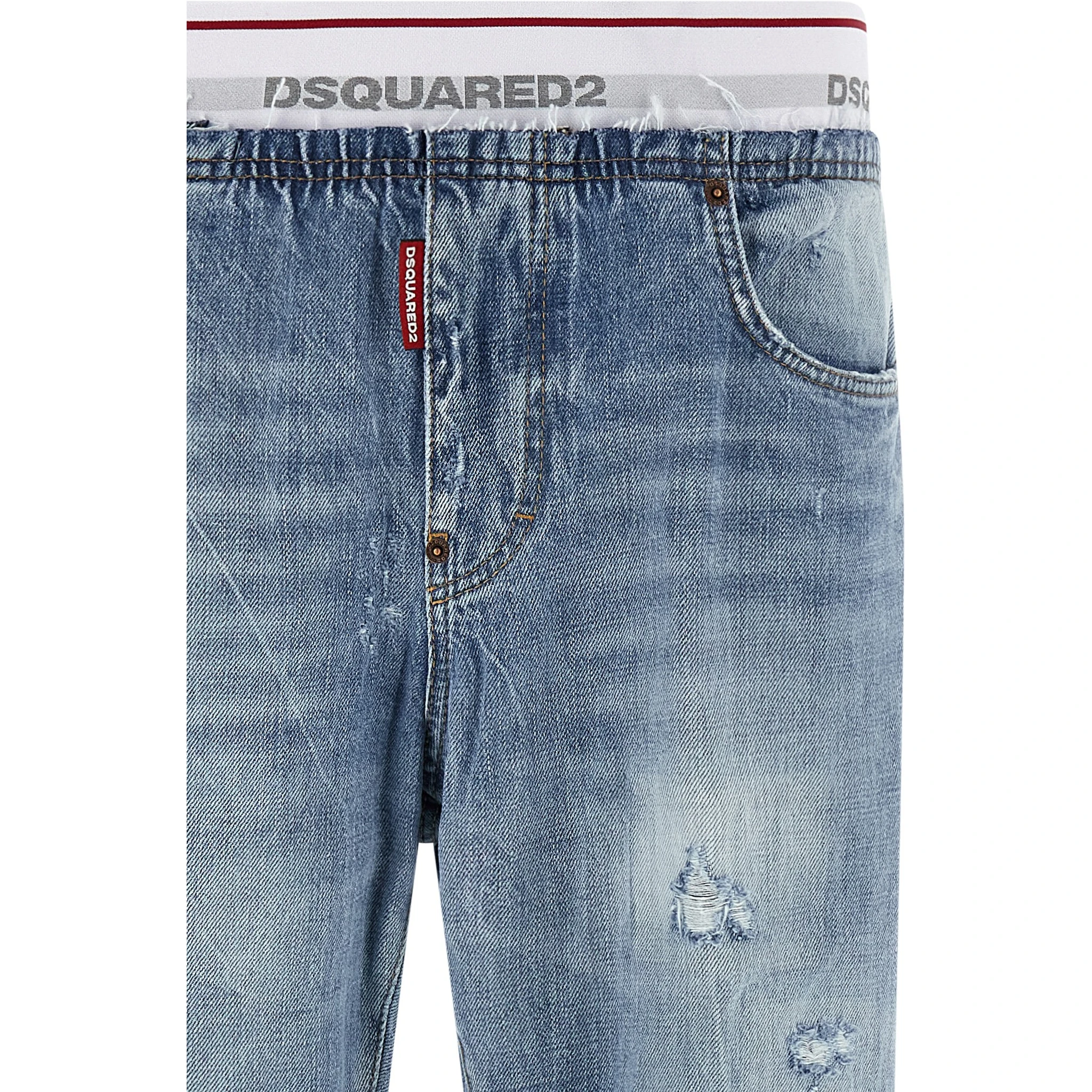 Blue Cotton Relaxed Fit Jeans
