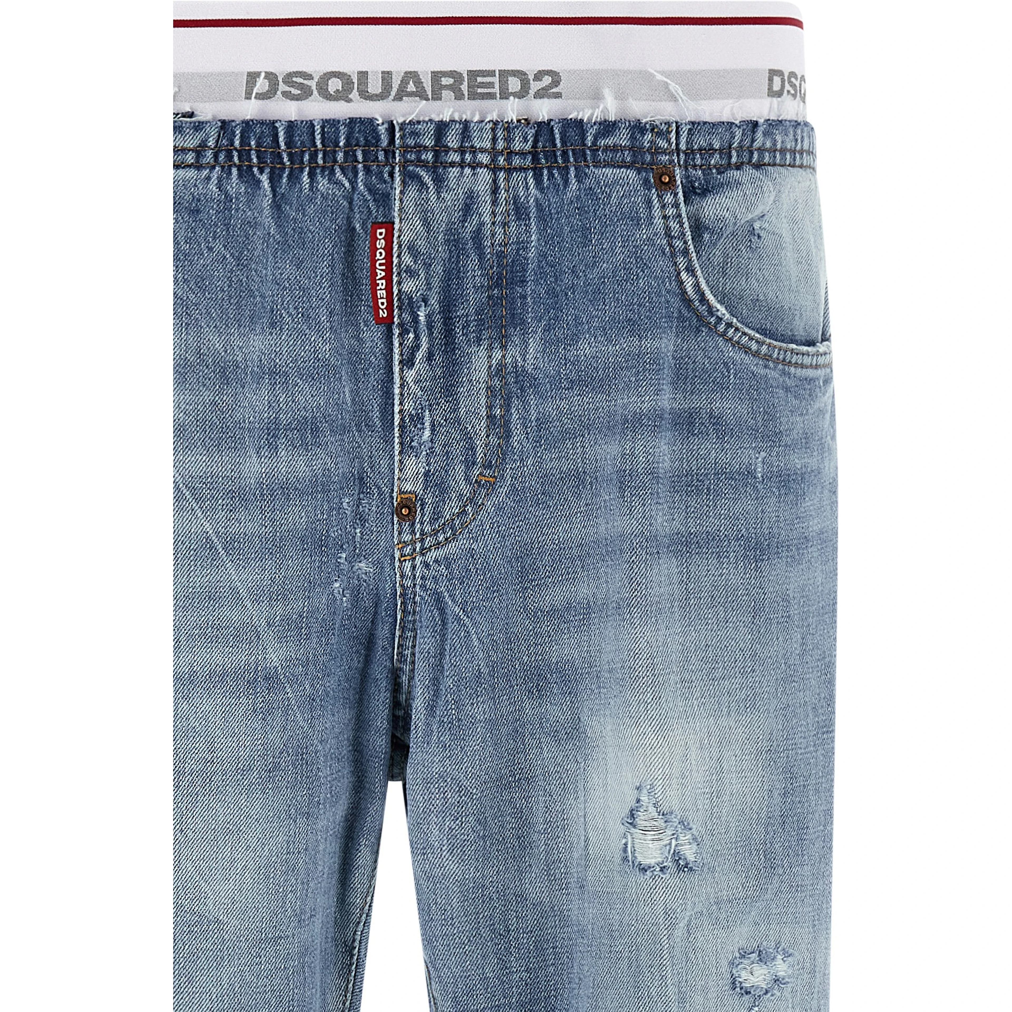 Blue Cotton Relaxed Fit Jeans