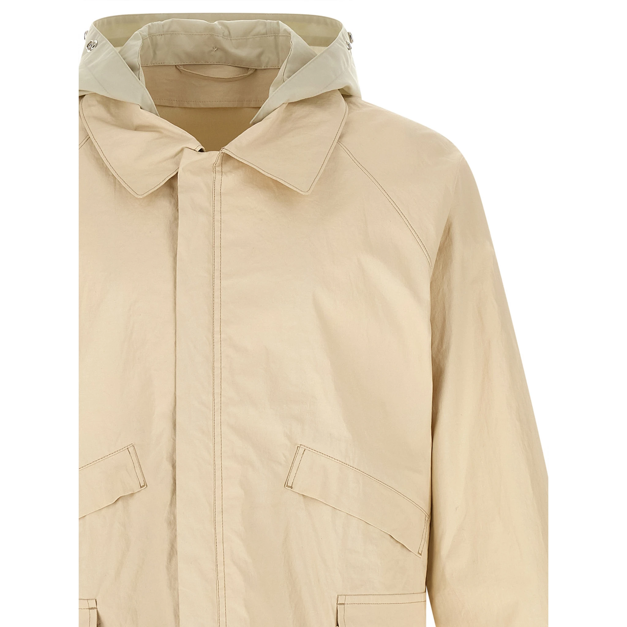 Beige Linen Shell Jacket