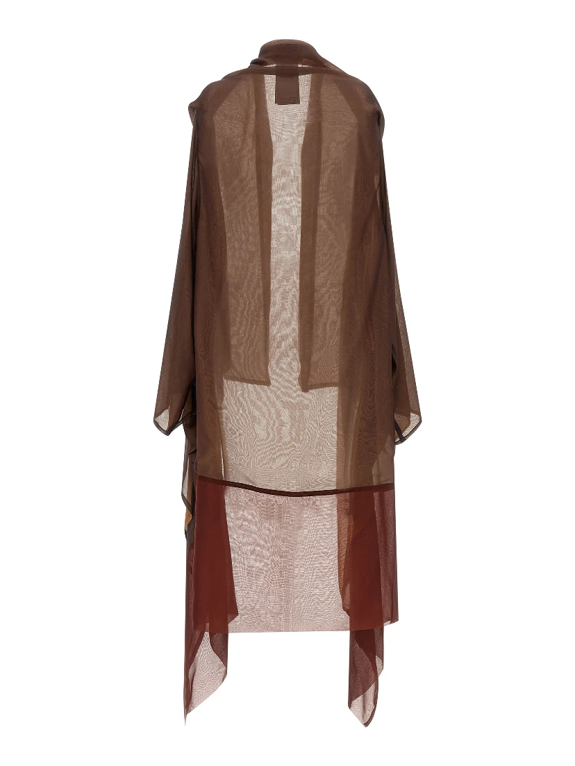 Brown Silk Cardigan