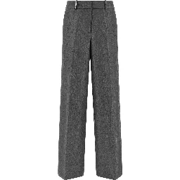 Gray Linen Casual Pants