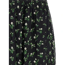 Black Silk Casual Pants