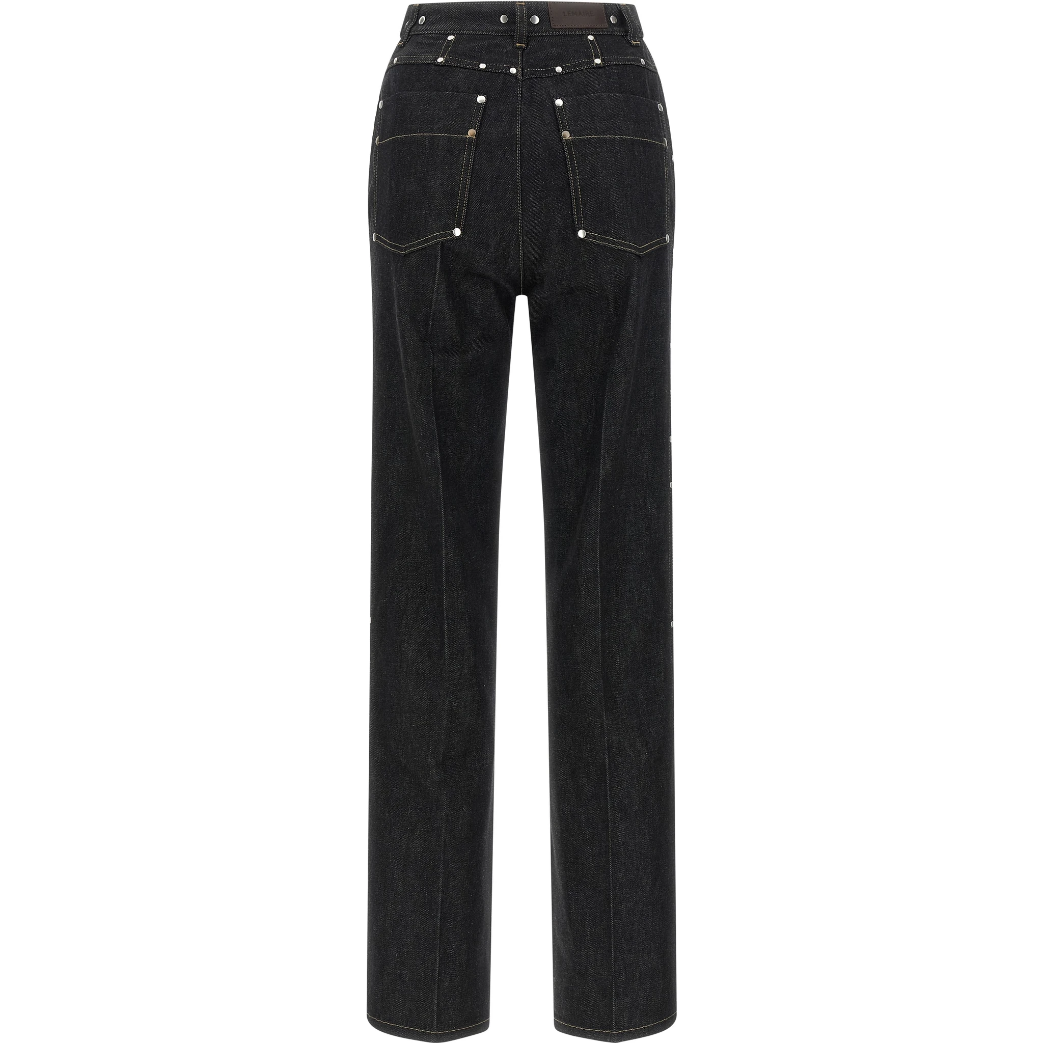 Black Cotton High-Waisted Jean