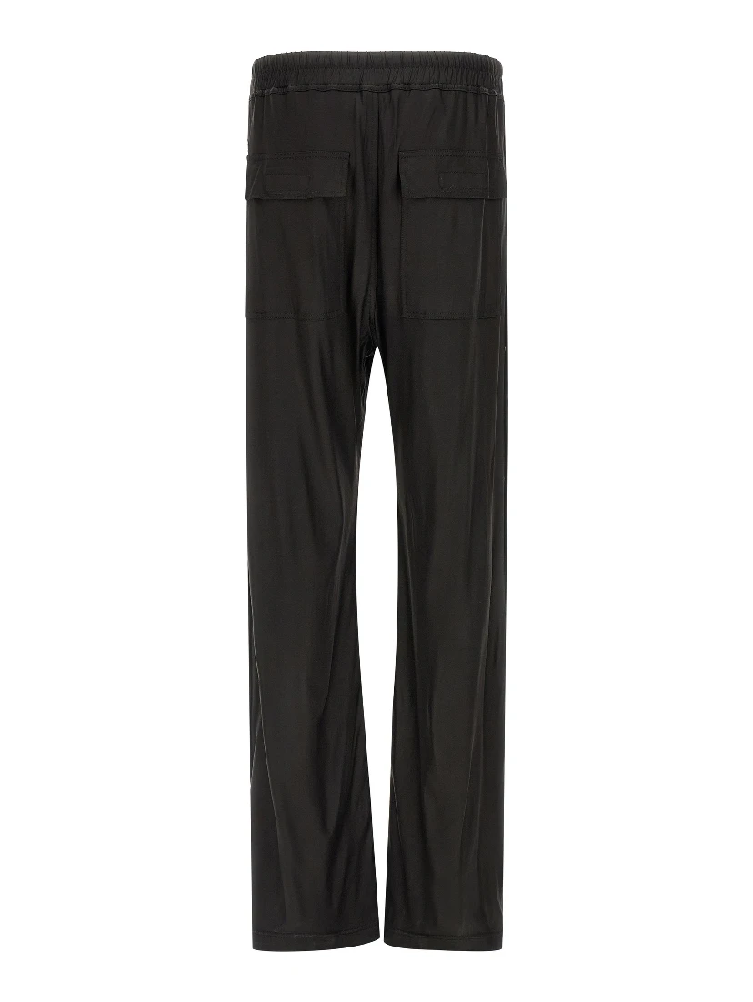 Black Acetate Casual Pants