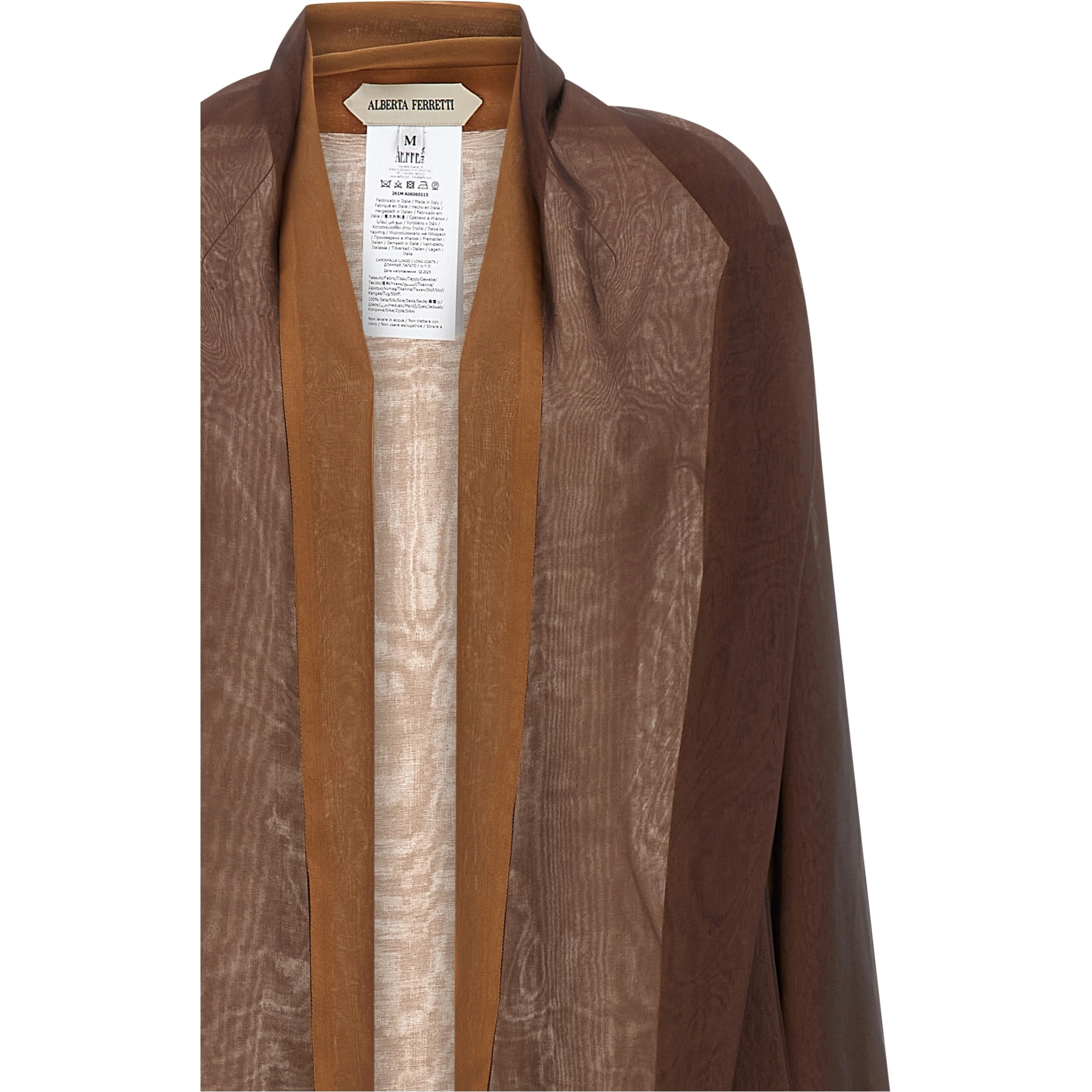 Brown Silk Cardigan