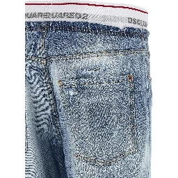 Blue Cotton Relaxed Fit Jeans