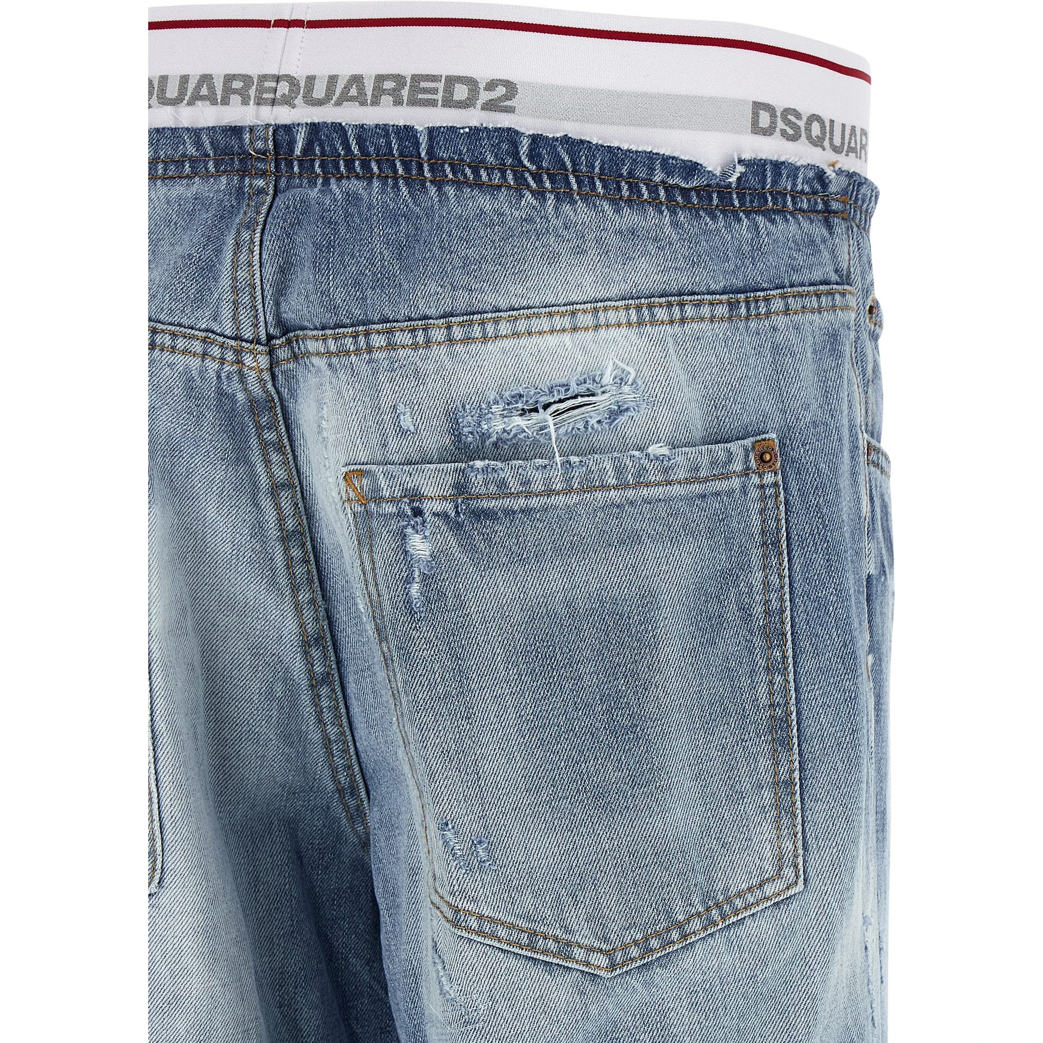 Blue Cotton Relaxed Fit Jeans