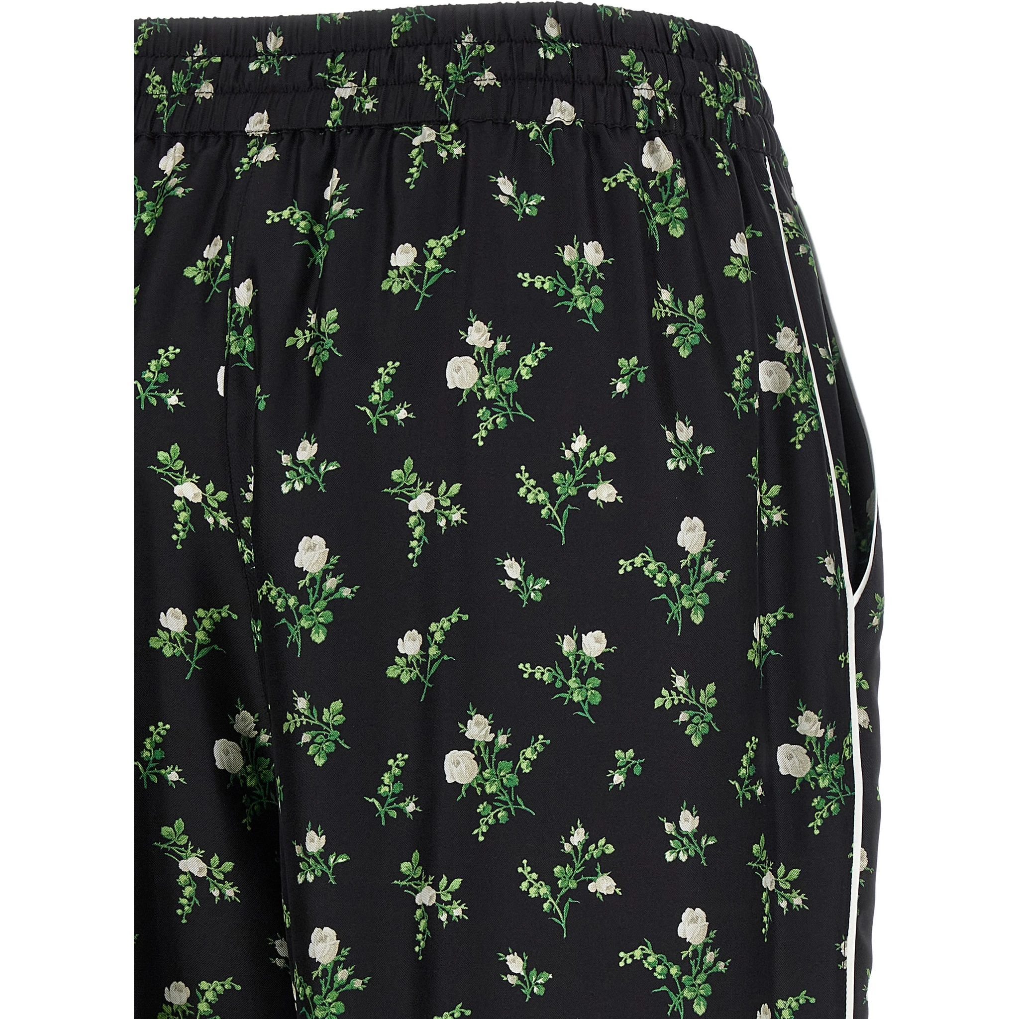 Black Silk Casual Pants