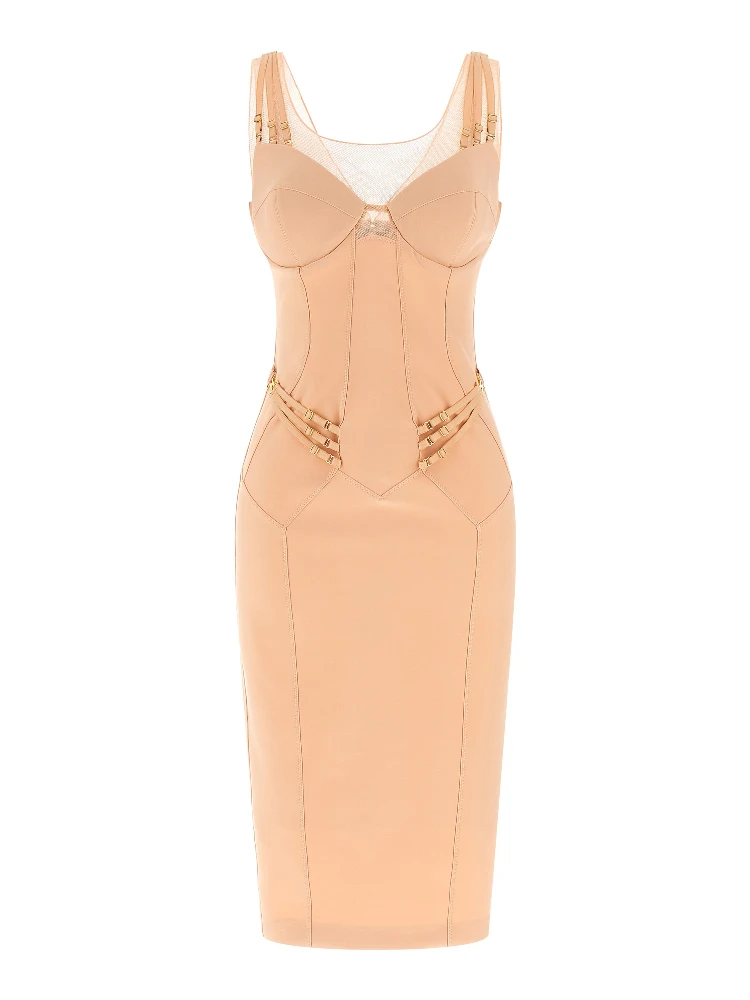 Multicolor Polyamide Midi Dress