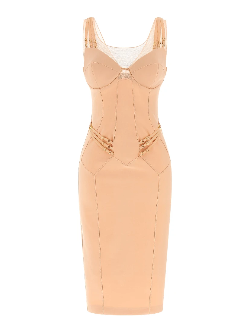 Multicolor Polyamide Midi Dress