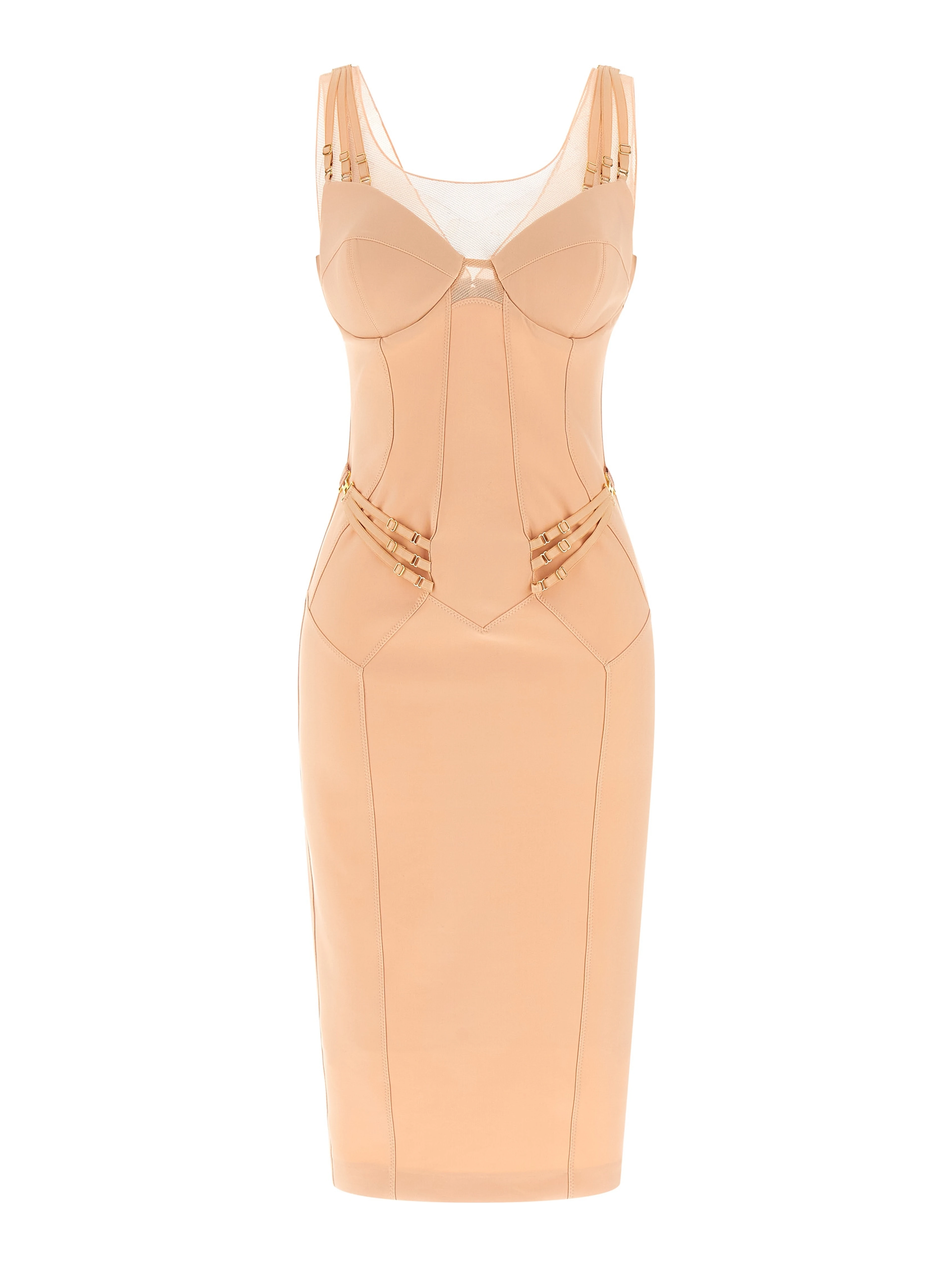 Multicolor Polyamide Midi Dress