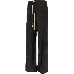 Black Acetate Casual Pants