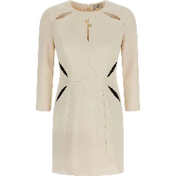Bicolor Polyester Short Dress