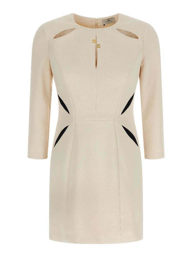 Bicolor Polyester Short Dress