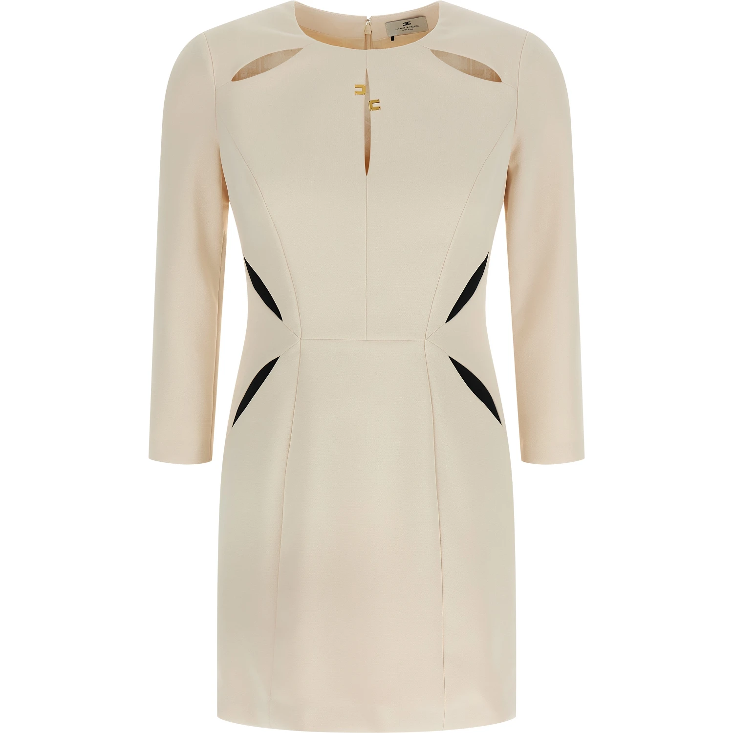 Bicolor Polyester Short Dress