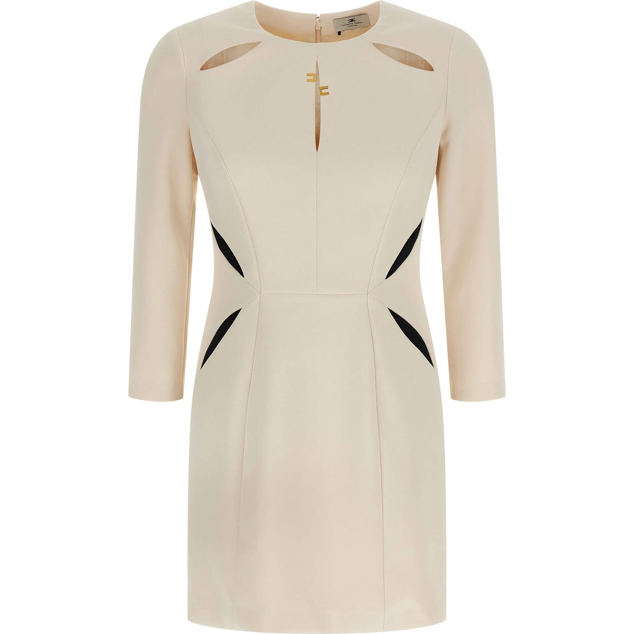 Bicolor Polyester Short Dress