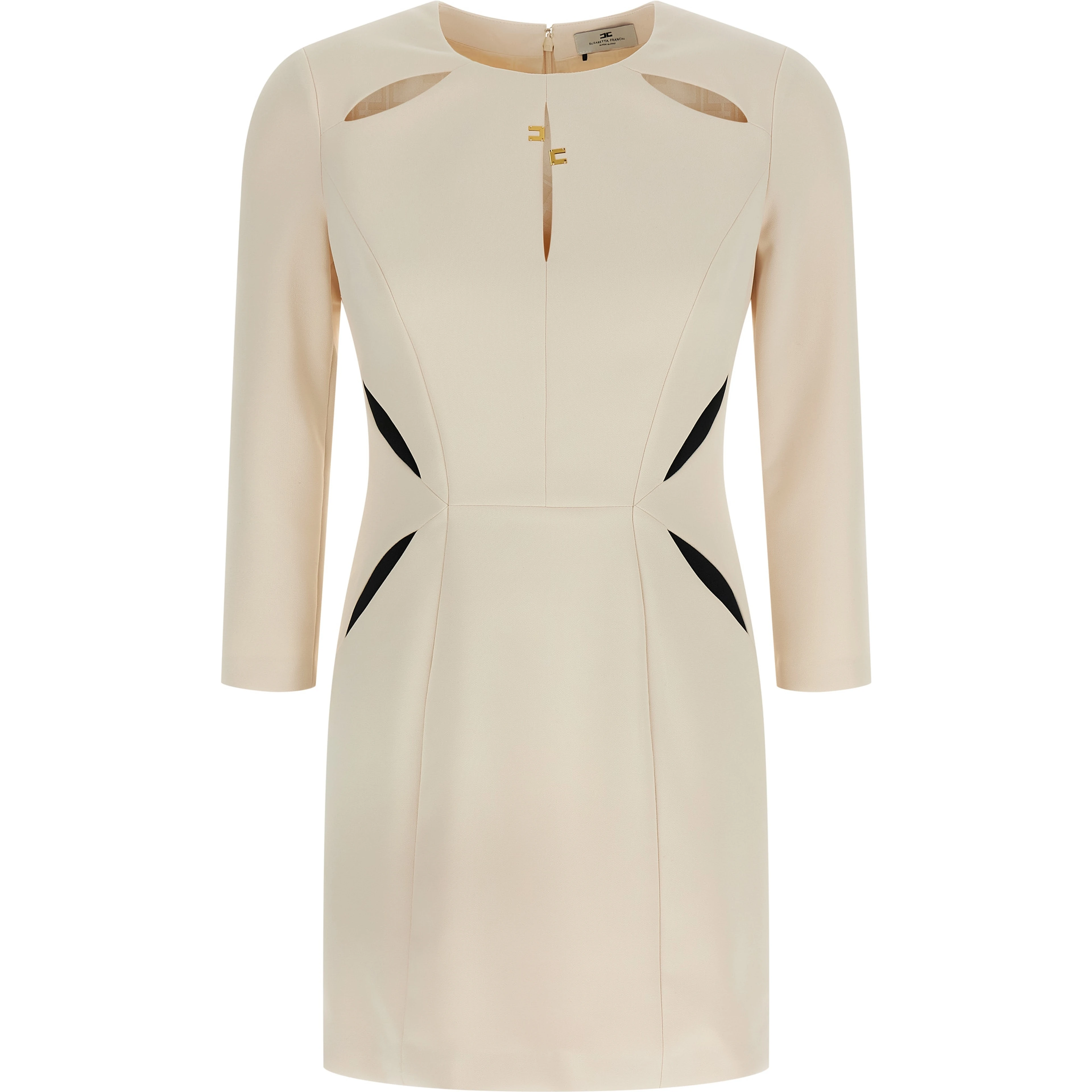 Bicolor Polyester Short Dress
