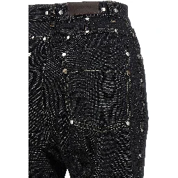 Black Cotton High-Waisted Jean