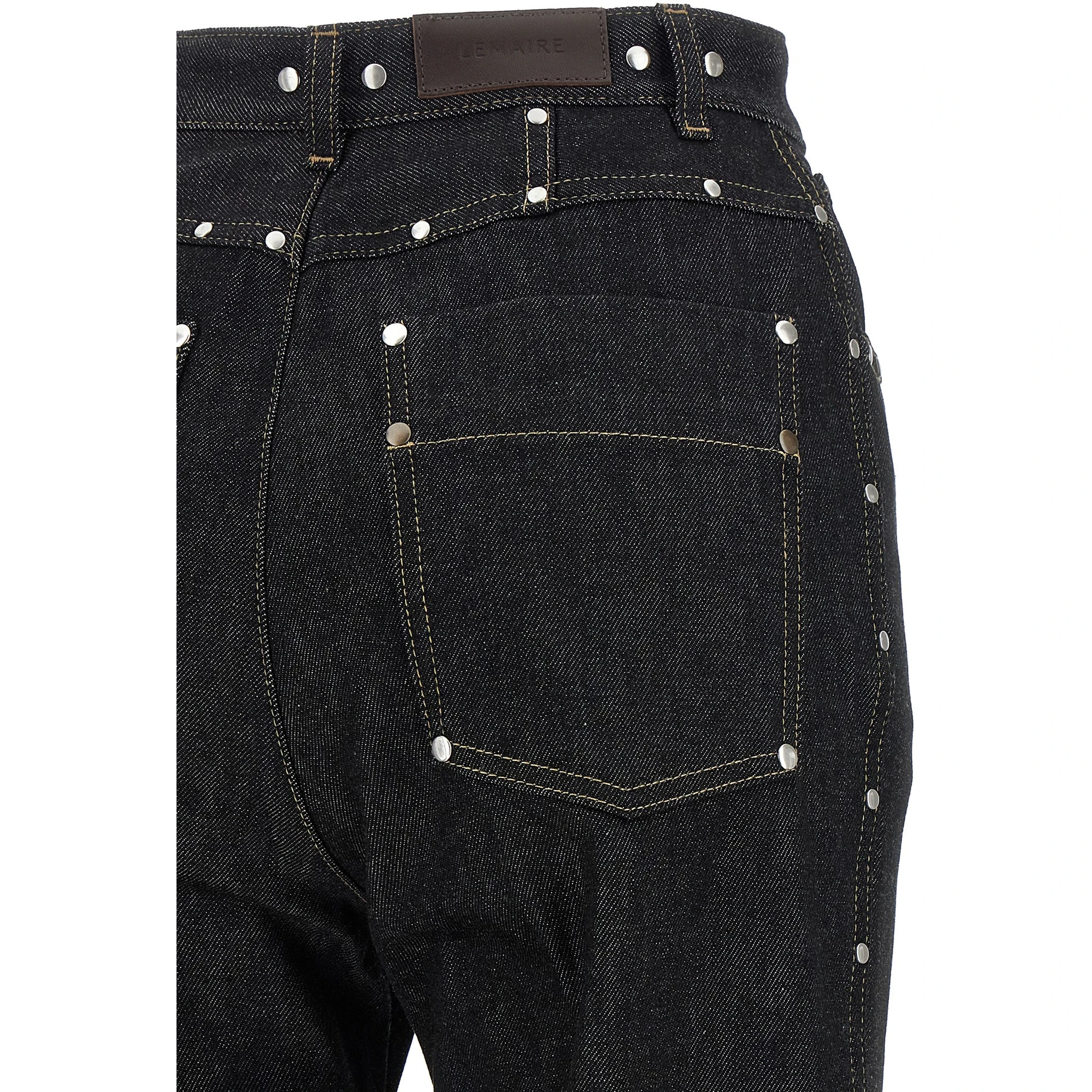 Black Cotton High-Waisted Jean