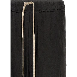 Black Acetate Casual Pants