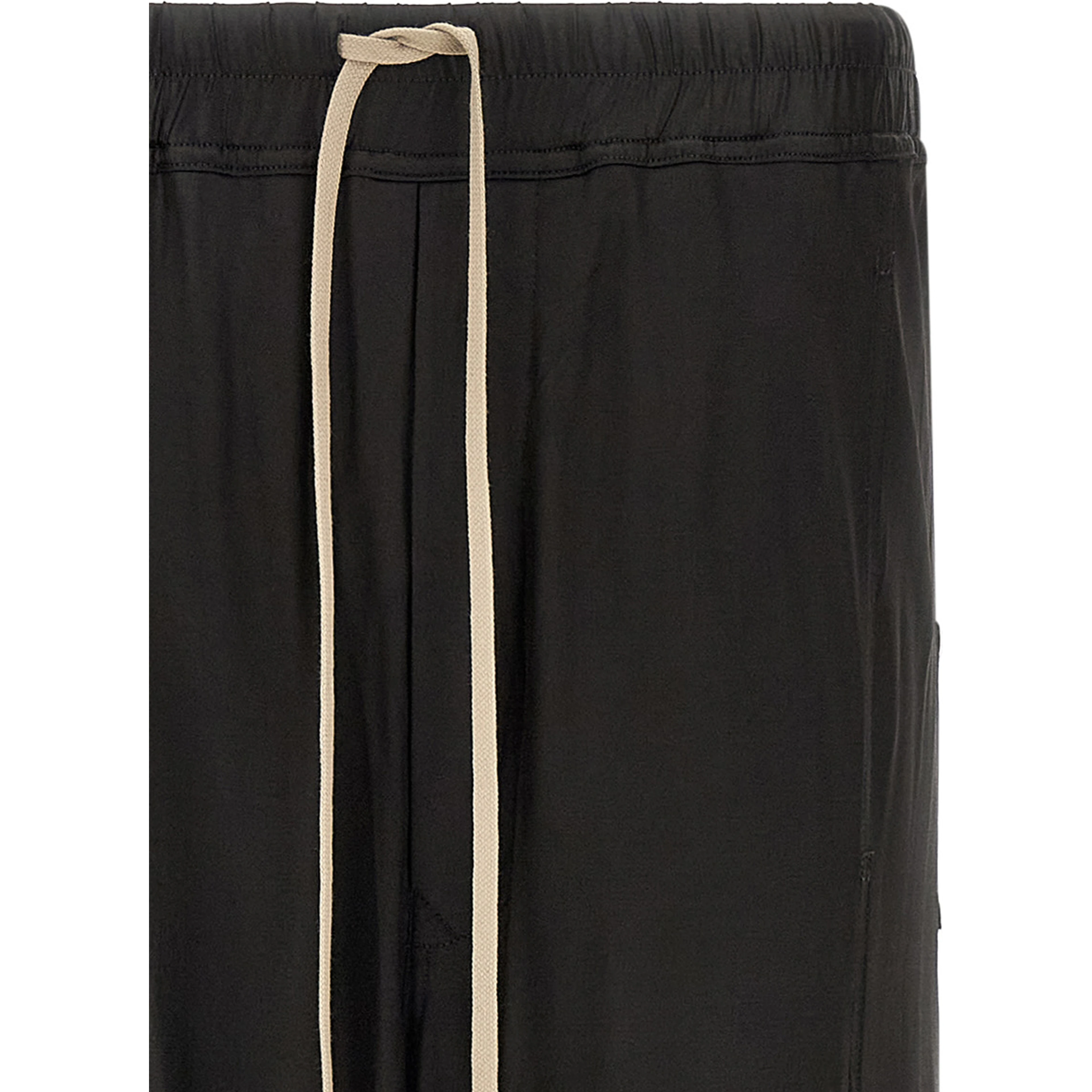Black Acetate Casual Pants