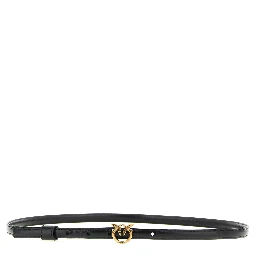 Black Lamb Leather Regular Belt