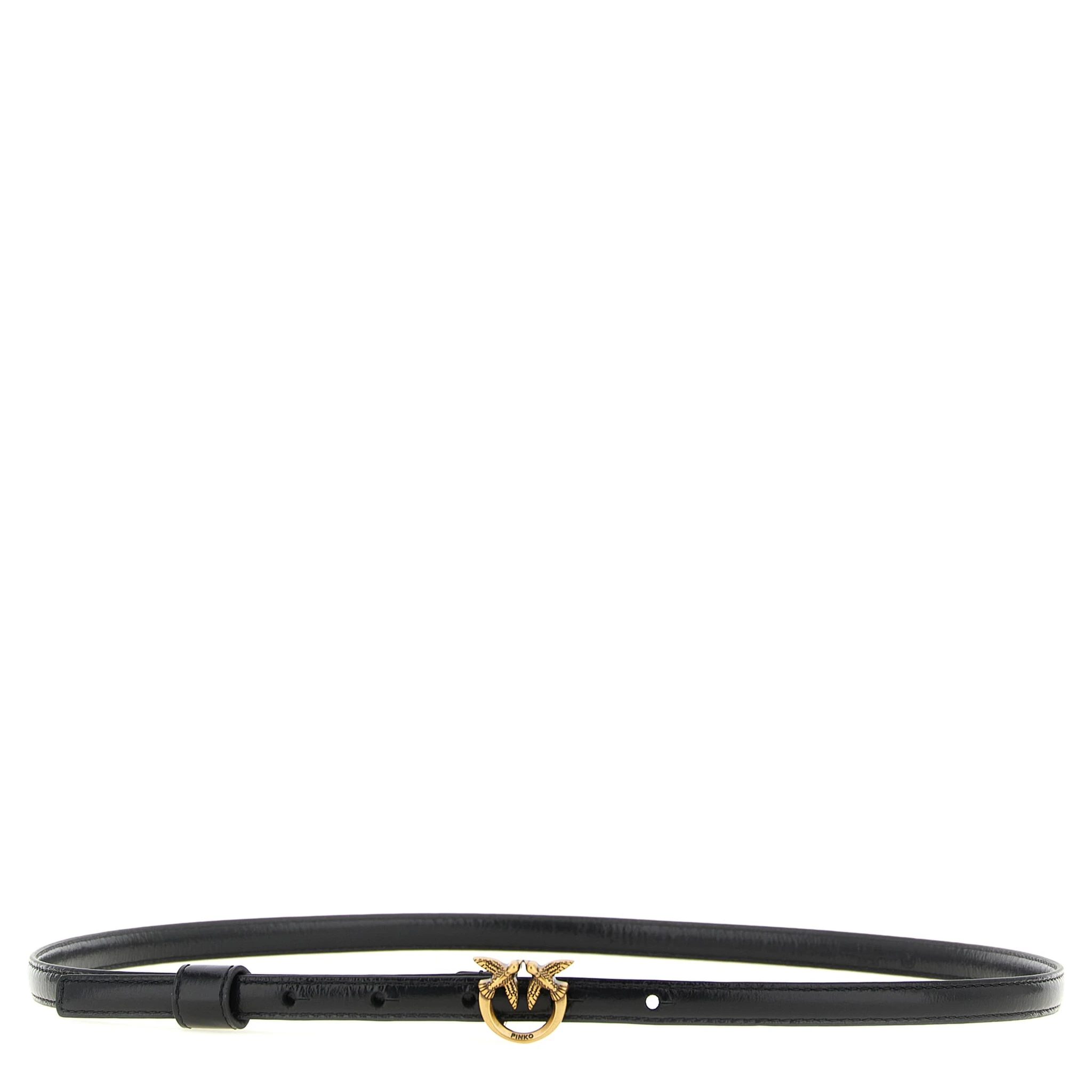Black Lamb Leather Regular Belt