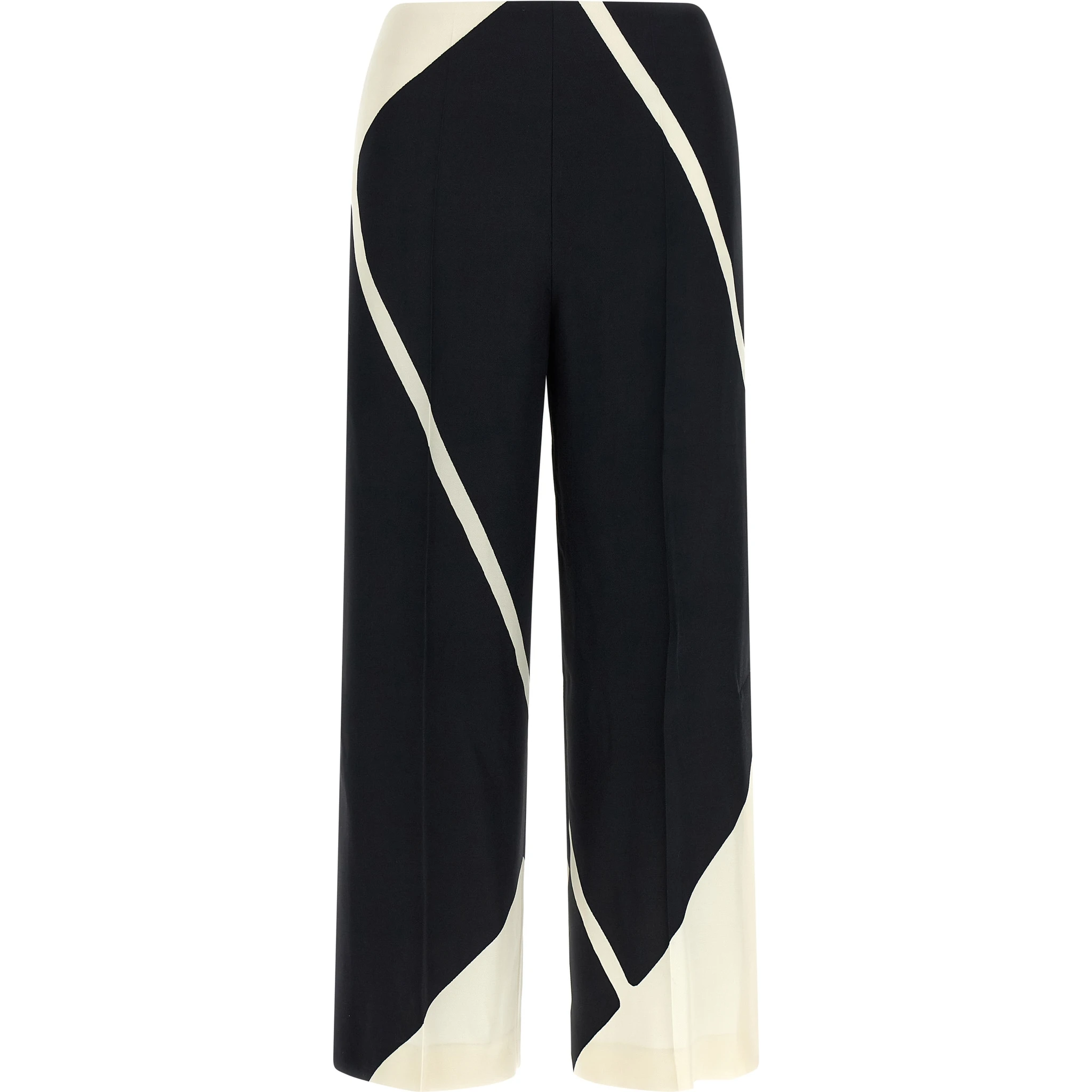 Bicolor Viscose Casual Pants
