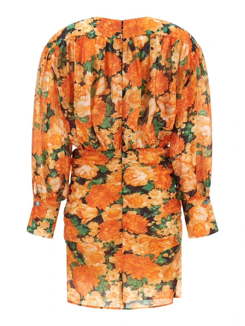 Orange Lyocell Short Dress