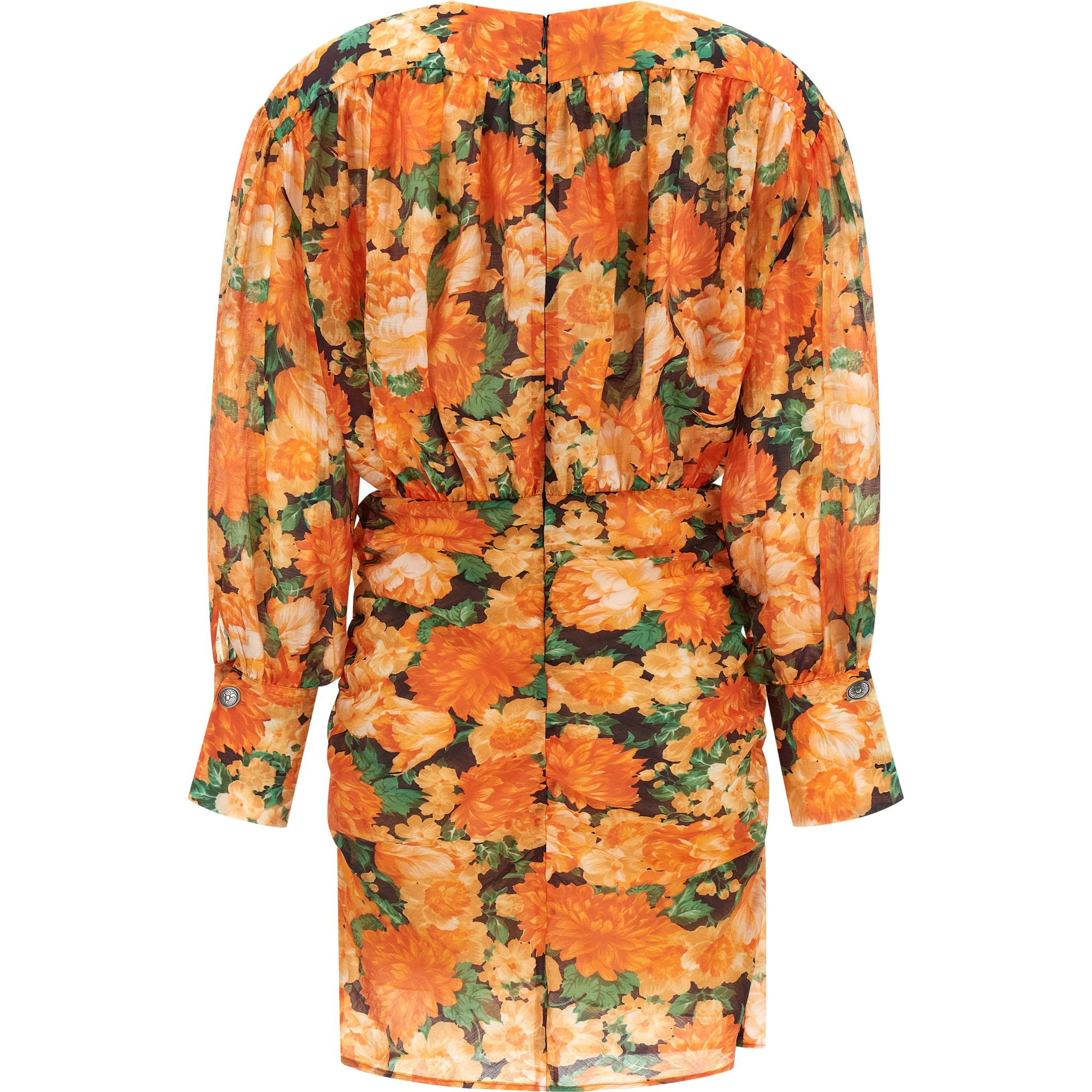 Orange Lyocell Short Dress