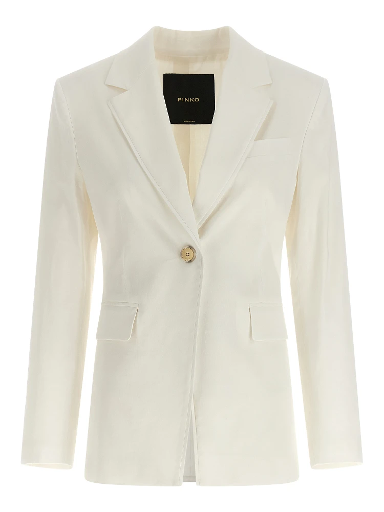 White Linen Blazer