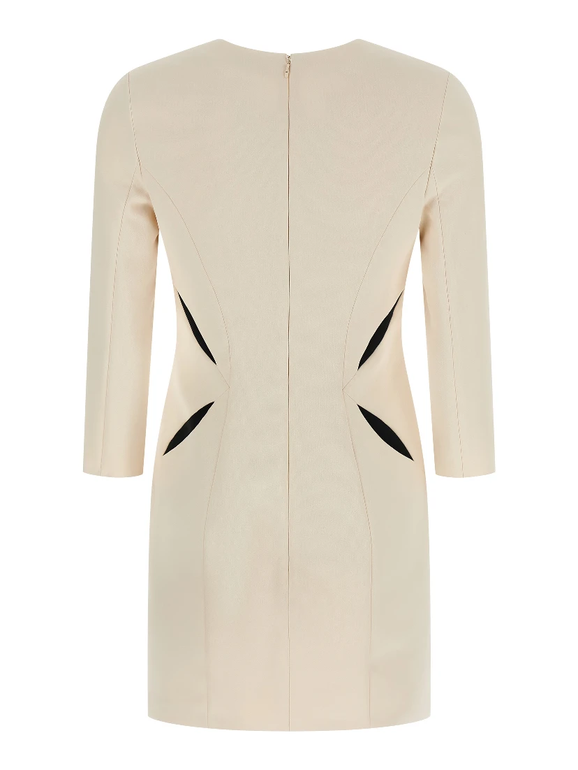 Bicolor Polyester Short Dress