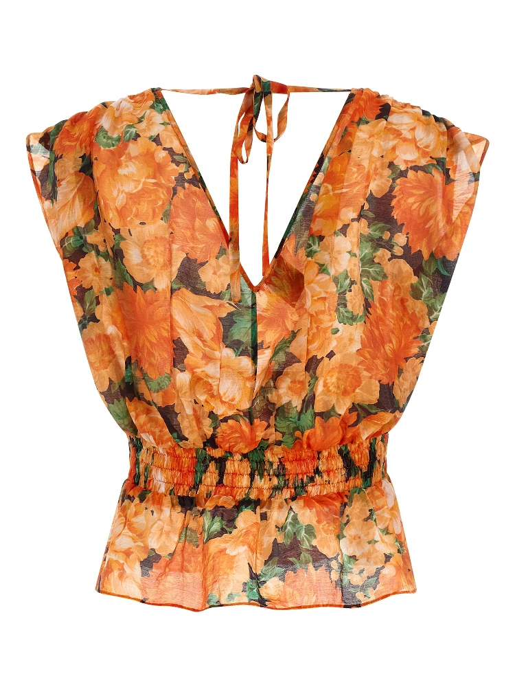 Orange Lyocell Pattern Shirt alternative