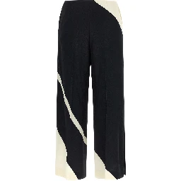 Bicolor Viscose Casual Pants