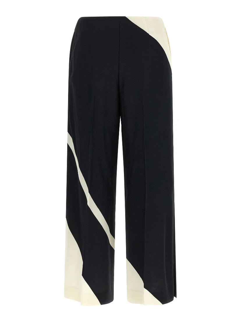 Bicolor Viscose Casual Pants
