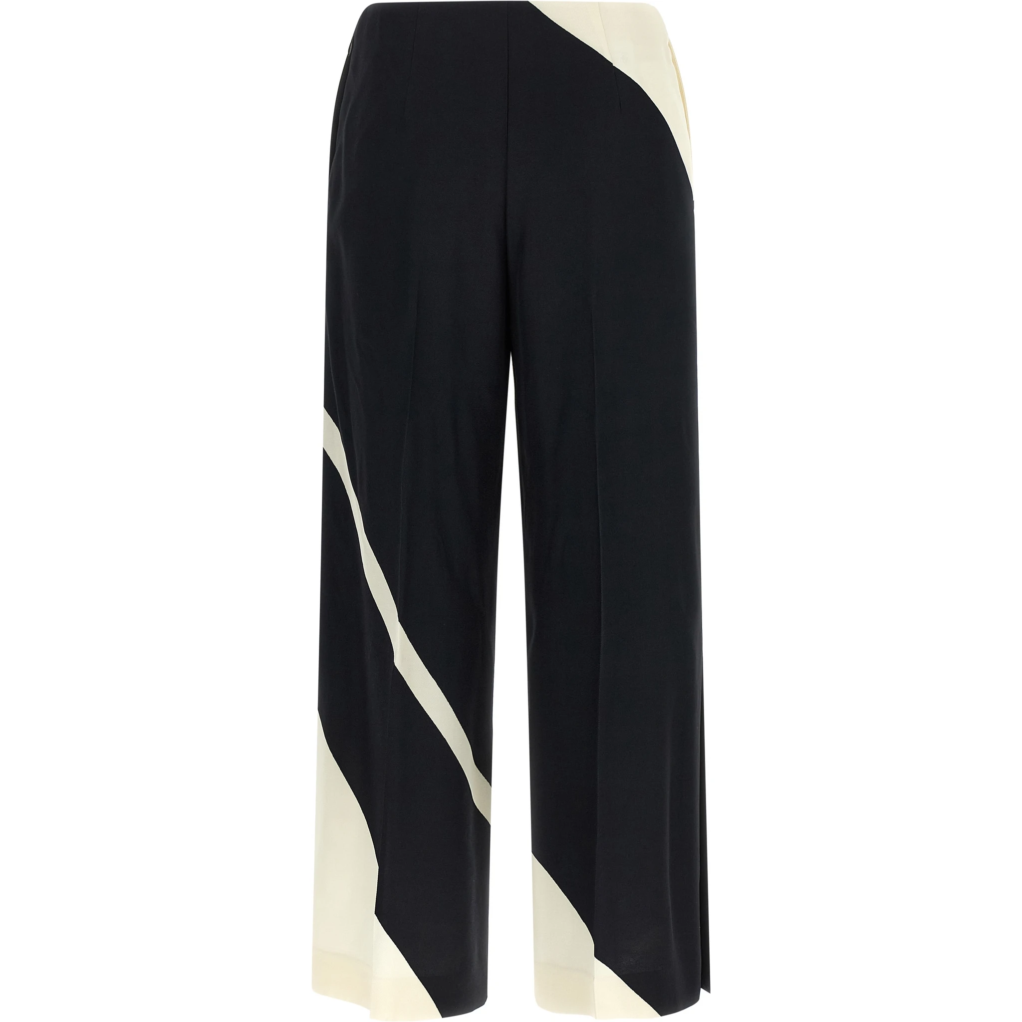 Bicolor Viscose Casual Pants